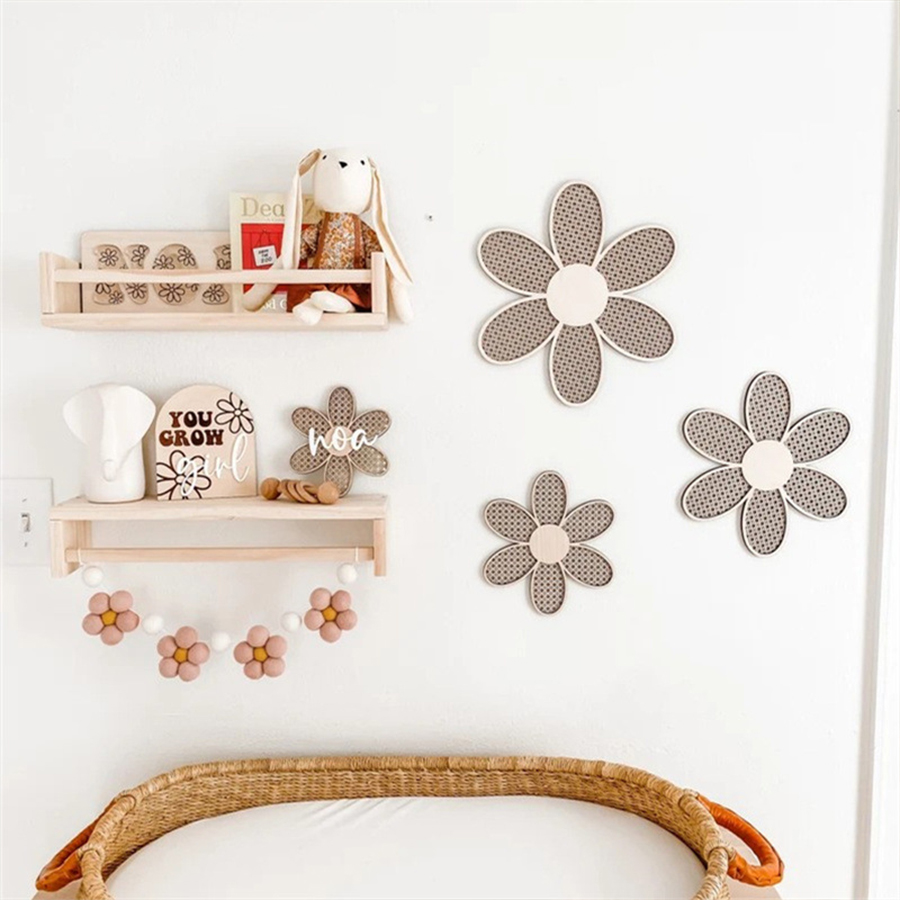 手作りフェルトデイジーガーランド ボヘミアンベビー部屋飾り  - Baby Nursery Decor Girl のレビューと価格