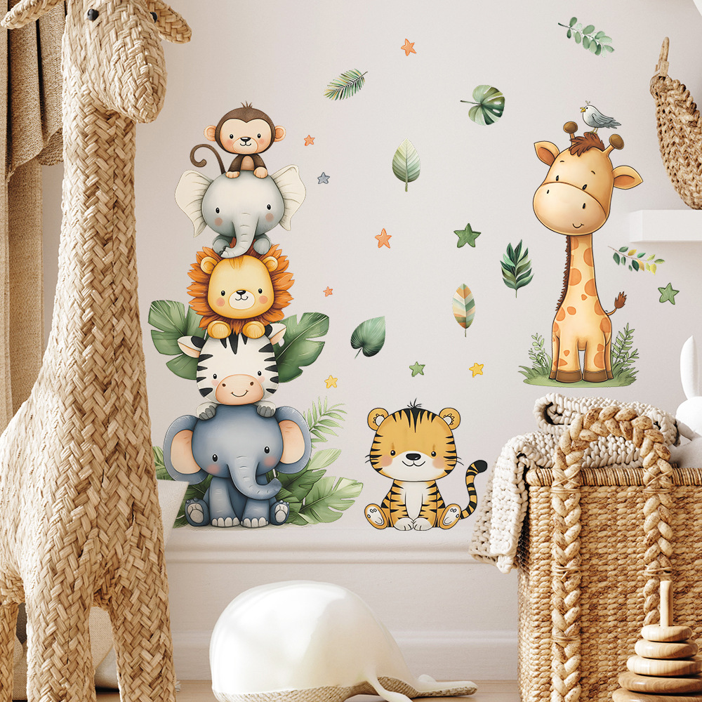 自由奔放に生きる森の動物ウォールステッカーキッズルーム用男の - Baby Girl Nursery Quotes のレビューと価格
