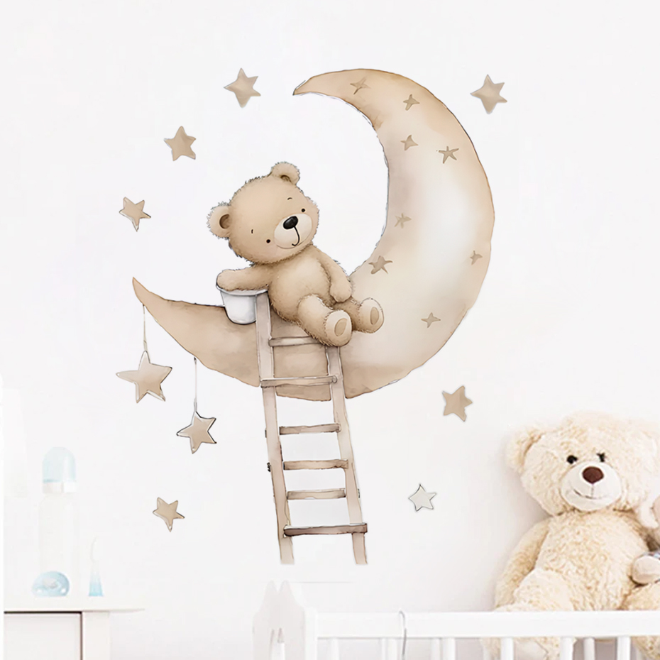 かわいいクマスタークラウドウォールステッカーキッズルームガー - Baby Girl Nursery Quotes のレビューと価格